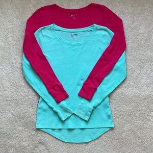 Arizona Jean Company Long Sleeve Tees - Pink and Teal